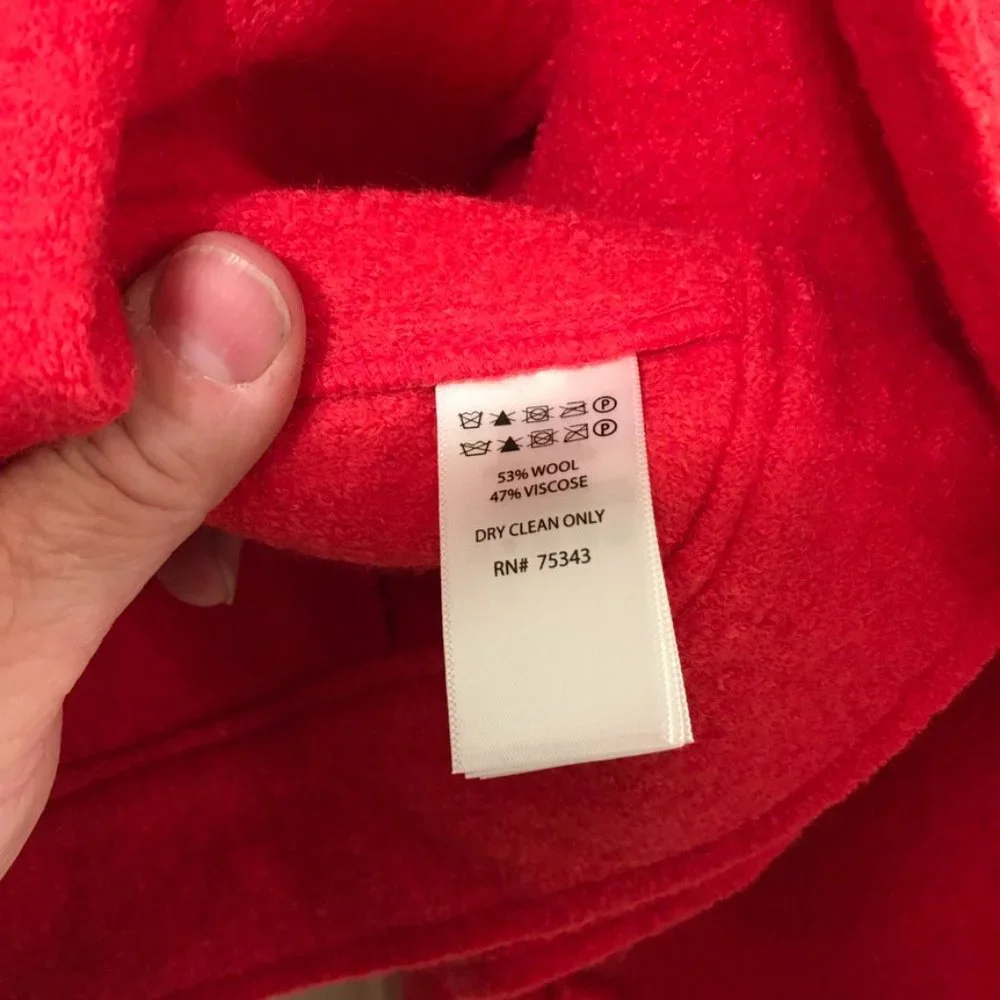 Tahari Wool Blend Moto Jacket Size Small - Picture 6 of 6